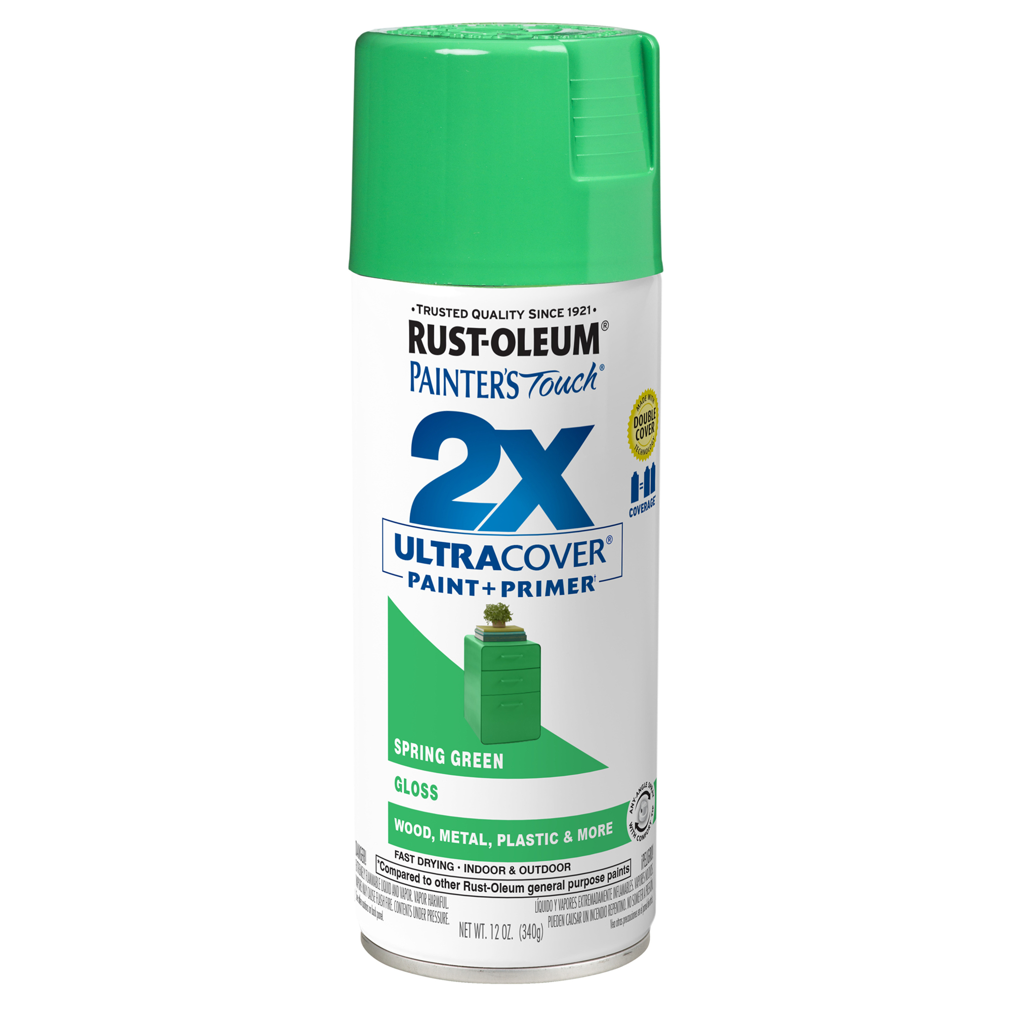 Rust-Oleum Painter's Touch 2X Spray Paint - 12 Oz., Gloss Spring Green, 6 Pk, Model# 334055DS